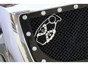 T REX URBAN ASSAULT M 62 Grenade Grille Badge Mounts to full opening grilles with studs and nut Chrome approx. 4 Tall CHROME 7190042