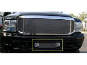 T REX 1999 2004 Ford Super Duty Excursion Bumper Air Dam Billet Grille Insert Fits Between OE Fog Lamps 9 Bars POLISHED 25567