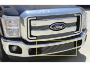 T REX 2011 2012 Ford Super Duty Bumper Billet Grille Insert Between Tow Hooks POLISHED 25546