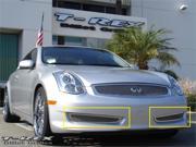 T REX 2006 2007 Infiniti G 35 Coupe SPORT EDITION Upper Class Polished Stainless Bumper Mesh Grille 2 Pc Except road sensing cruise POLISHED 55794