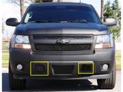 T REX 2007 2012 Chevrolet Tahoe Suburban Avalanche Except Z71 Upper Class Bumper Mesh Grille All Black 2 Pc kit covers tow hook openings BLACK 52051