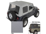 Rugged Ridge 13722.09 XHD Soft Top Charcoal Tinted Window 88 95 Jeep Wrangler YJ