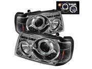 Spyder Auto Ford Ranger 01 08 1PC Halo LED Replaceable LEDs Projector Headlights Chrome PRO YD FR01 1PC HL C
