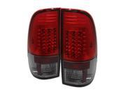 Spyder Auto Ford F150 Styleside 97 03 F250 350 450 550 Super Duty 99 07 Version 2 LED Tail Lights Red Smoke ALT YD FF15097 LED G2 RS