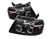 Spyder Auto Ford F150 04 08 Version 2 Halo LED Replaceable LEDs Projector Headlights Black PRO YD FF15004 HL G2 BK