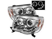 Spyder Auto Toyota Tacoma 05 10 Halo LED Replaceable LEDs Projector Headlights Chrome PRO YD TT05 HL C