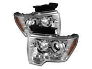 Spyder Auto Ford F150 09 12 CCFL LED Replaceable LEDs Projector Headlights Chrome PRO YD FF15009 CCFL C