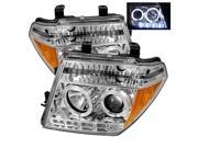 Spyder Auto Nissan Frontier 05 08 Nissan Pathfinder 05 07 Halo LED Replaceable LEDs Projector Headlights Chrome PRO YD NF05 HL C