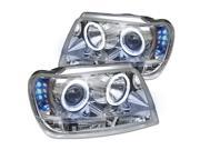 Spyder Auto Jeep Grand Cherokee 99 04 Halo LED Replaceable LEDs Projector Headlights Chrome PRO YD JGC99 HL C