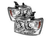 Spyder Auto Chevy Suburban 1500 2500 07 11 Chevy Tahoe 07 11 Avalanche 07 11 CCFL LED Replaceable LEDs Projector Headlights Chrome PRO YD CSUB07 CCFL