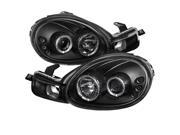 Spyder Auto Dodge Neon 00 02 Halo LED Replaceable LEDs Projector Headlights Black PRO YD DN00 HL BK