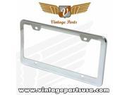 Vintage Chrome License Plate Frame with Bolts and Caps VPAFRAMEC1