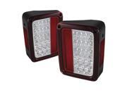 Spyder Auto Jeep Wrangler 07 13 LED Tail Lights Red Clear 5070401