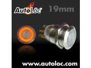 Autoloc 19Mm Latching Billet Button With Led Orange Ring AUTSW43O