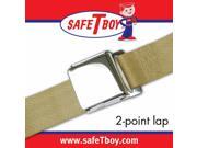 Safe Tboy 2pt Tan Lap Belt Airplane Buckle - Each STBSB2LATN Safe Tboy 2pt Tan Lap Belt Airplane Buckle - Each STBSB2LATN