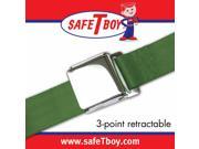 Safe Tboy 3Pt Army Green Retractable Airplane Buckle Each STBSB3RAAG