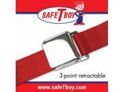 Safe Tboy 3Pt Red Retractable Airplane Buckle Each STBSB3RARD