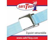 Safe Tboy 3Pt Sky Blue Retractable Airplane Buckle Each STBSB3RASB