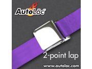 Autoloc 2 Point Plum Lap Seat Belt With Airplane Lift Buckle SB2PAPL