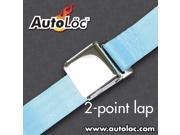 Autoloc 2 Point Sky Blue Lap Seat Belt With Airplane Lift Buckle SB2PASB