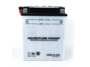 UPG Adventure Power 12N14 3A Conventional Power Sports Battery 41545