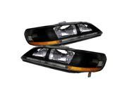 Spyder Auto Honda Accord 98 02 Amber Crystal Headlights Black 5022509