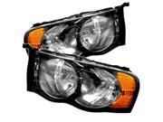 Spyder Auto Dodge Ram 1500 02 05 Dodge Ram 2500 3500 03 05 Amber Crystal Headlights Black 5014313