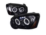 Spec D Tuning Smoked Lens Gloss Black Housing Projector Headlights 2LHP WRX05G TM
