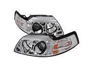 Spec-D Tuning 2LHP-MST99-KS Halo Projector Headlights for 99 to 04 Ford Mustang- Chrome - 28 x 18 x 13 in. Spec-D Tuning 2LHP-MST99-KS Halo Projector Headlights for 99 to 04 Ford Mustang- Chrome - 28 x 18 x 13 in.