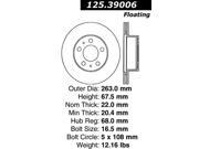 Centric Disc Brake Rotor 125.39006 Centric Disc Brake Rotor 125.39006