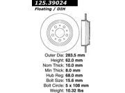 Centric Disc Brake Rotor 125.39024