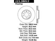 Centric Disc Brake Rotor 121.38012