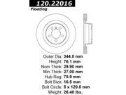 Centric Disc Brake Rotor 120.22016 Centric Disc Brake Rotor 120.22016