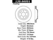 Centric Disc Brake Rotor 125.66051 Centric Disc Brake Rotor 125.66051