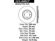 Centric Disc Brake Rotor 121.44017 Centric Disc Brake Rotor 121.44017