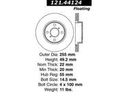Centric Disc Brake Rotor 121.44124