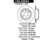 Centric Disc Brake Rotor 120.40054