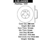 Centric Disc Brake Rotor 120.44089 Centric Disc Brake Rotor 120.44089