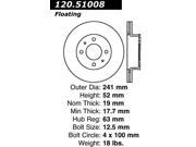 Centric Disc Brake Rotor 120.51008