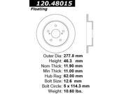Centric Disc Brake Rotor 120.48015