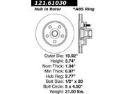 Centric Disc Brake Rotor 121.61030