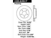 Centric Disc Brake Rotor 120.62017 Centric Disc Brake Rotor 120.62017