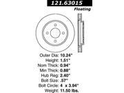 Centric Disc Brake Rotor 121.63015