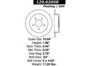 Centric Disc Brake Rotor 120.62058