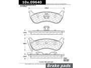 Centric Disc Brake Pad 105.09640 Centric Disc Brake Pad 105.09640