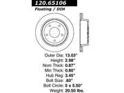 Centric Disc Brake Rotor 120.65106 Centric Disc Brake Rotor 120.65106