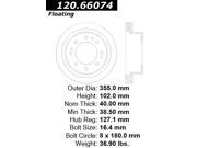 Centric Disc Brake Rotor 120.66074