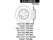 Centric Disc Brake Rotor 121.33076
