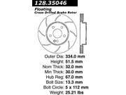 Centric Disc Brake Rotor 128.35046