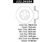Centric Disc Brake Rotor 121.34104 Centric Disc Brake Rotor 121.34104
